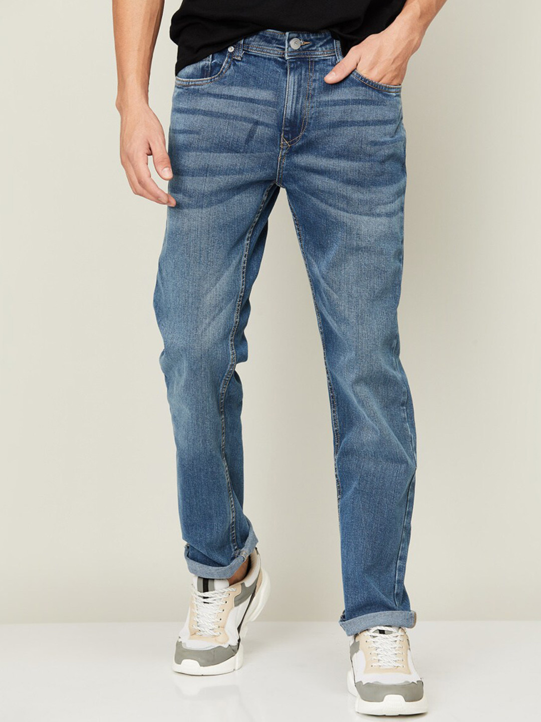 

Fame Forever by Lifestyle Men Blue Heavy Fade Jeans
