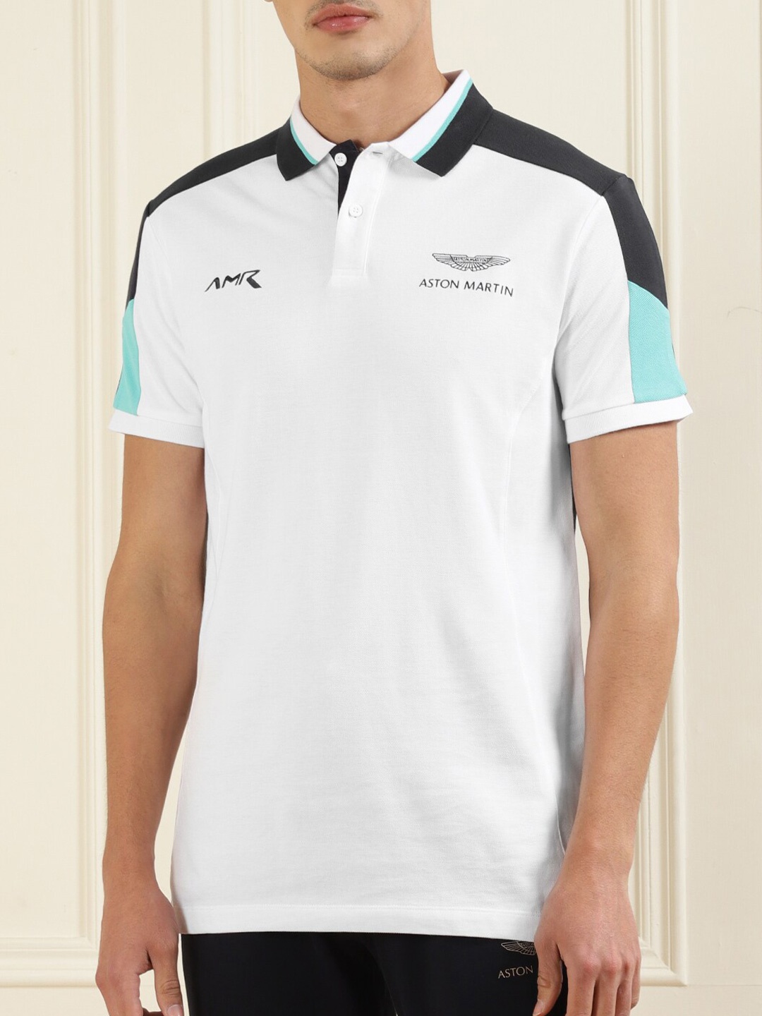 

HACKETT LONDON Men White Polo Collar T-shirt