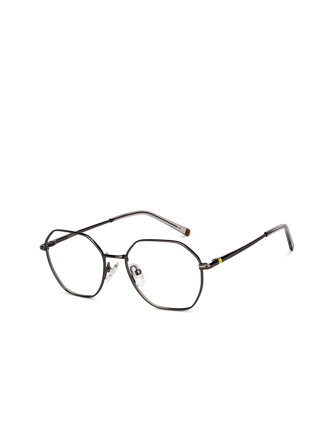 

Lenskart Blu Lenskart Blu Unisex Gunmetal-Toned Blue Light Block Computer Glasses 151497, Transparent