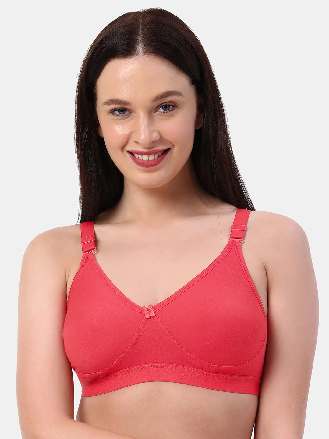 

Planetinner Non Padded Non Wired Everyday Wear High Support Full Coverage Bra CB7, Peach