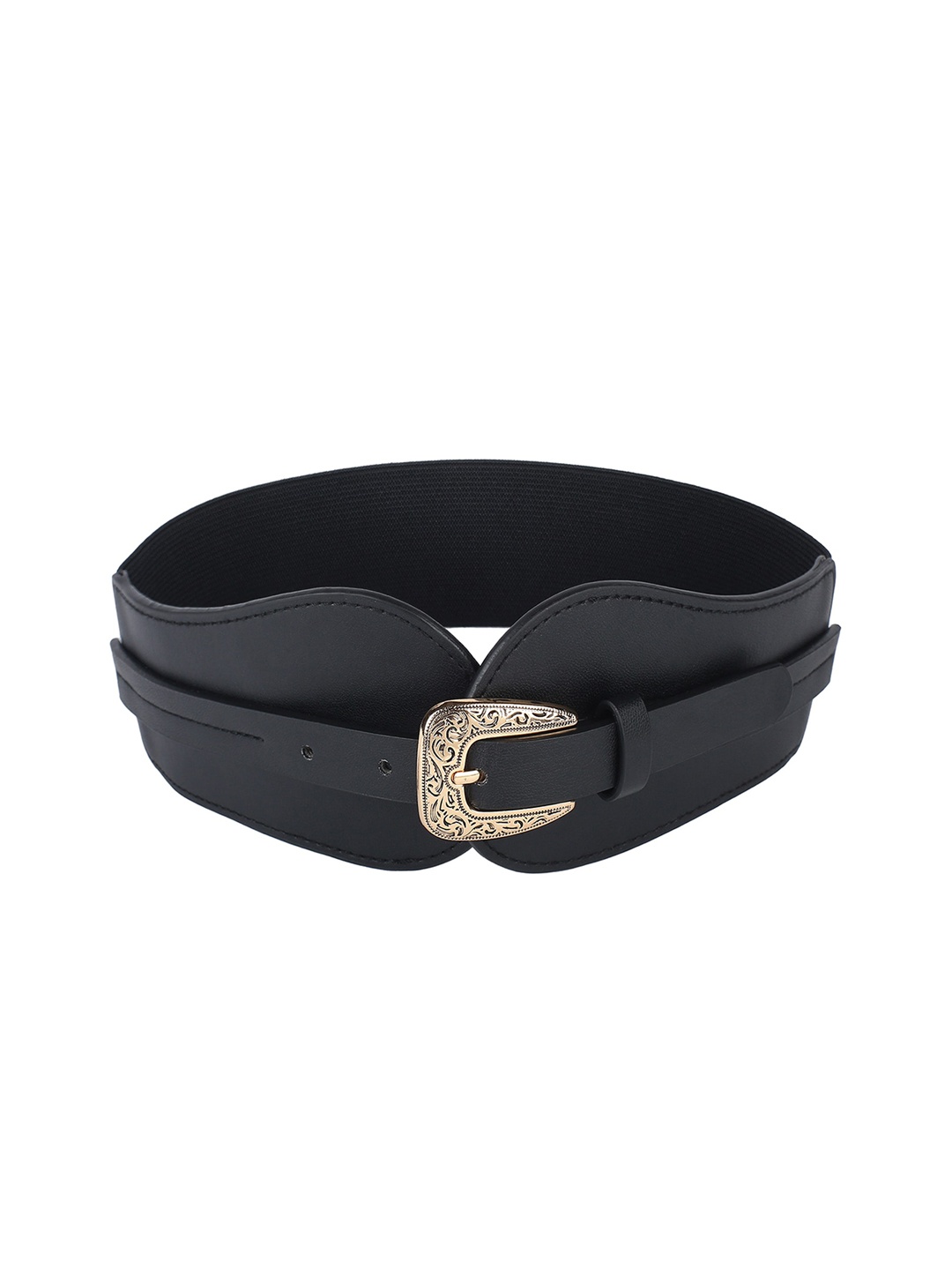 

CRUSSET Women Black Solid Stretchable Belt