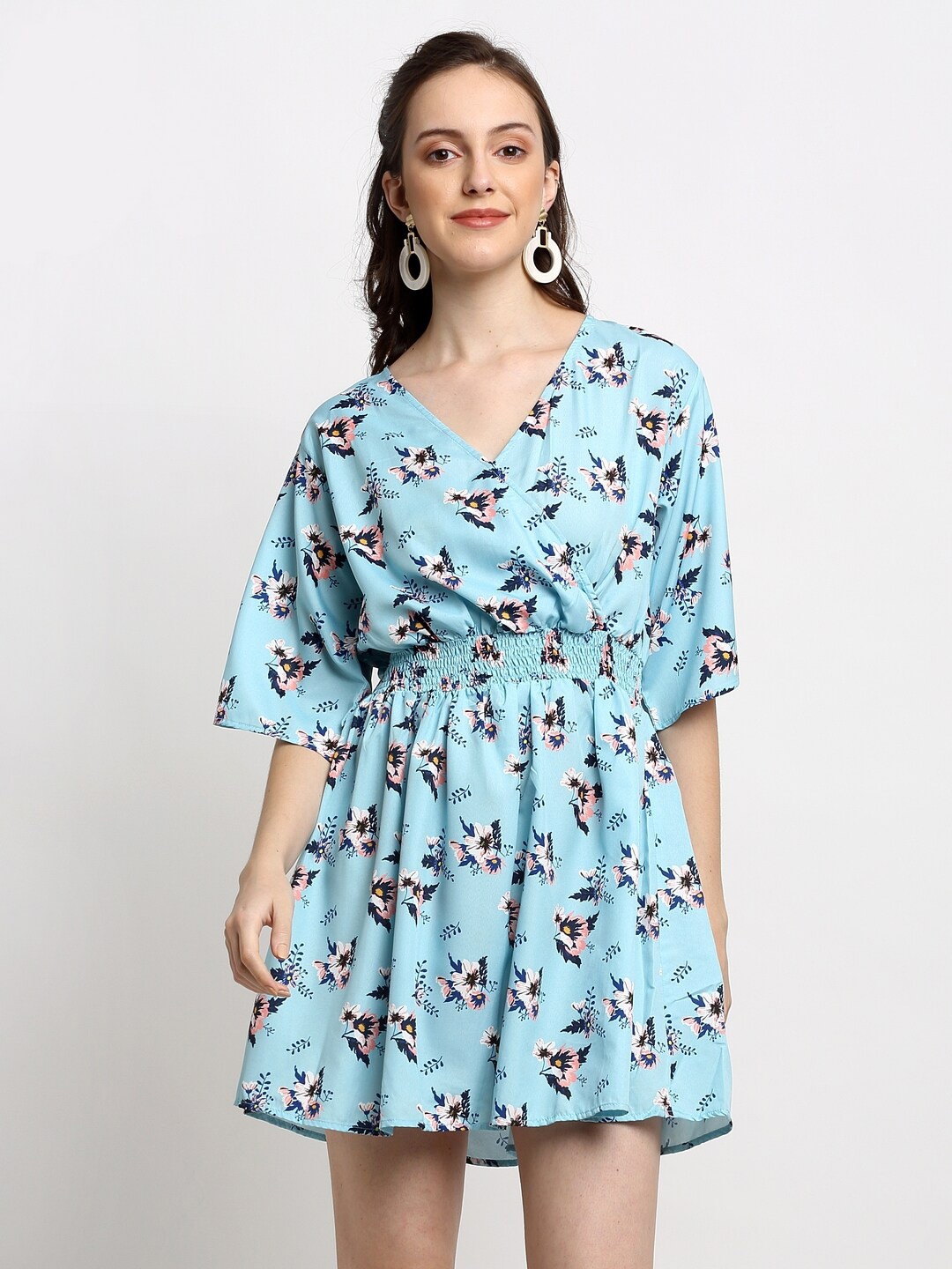

DressBerry Blue Floral Mini Dress
