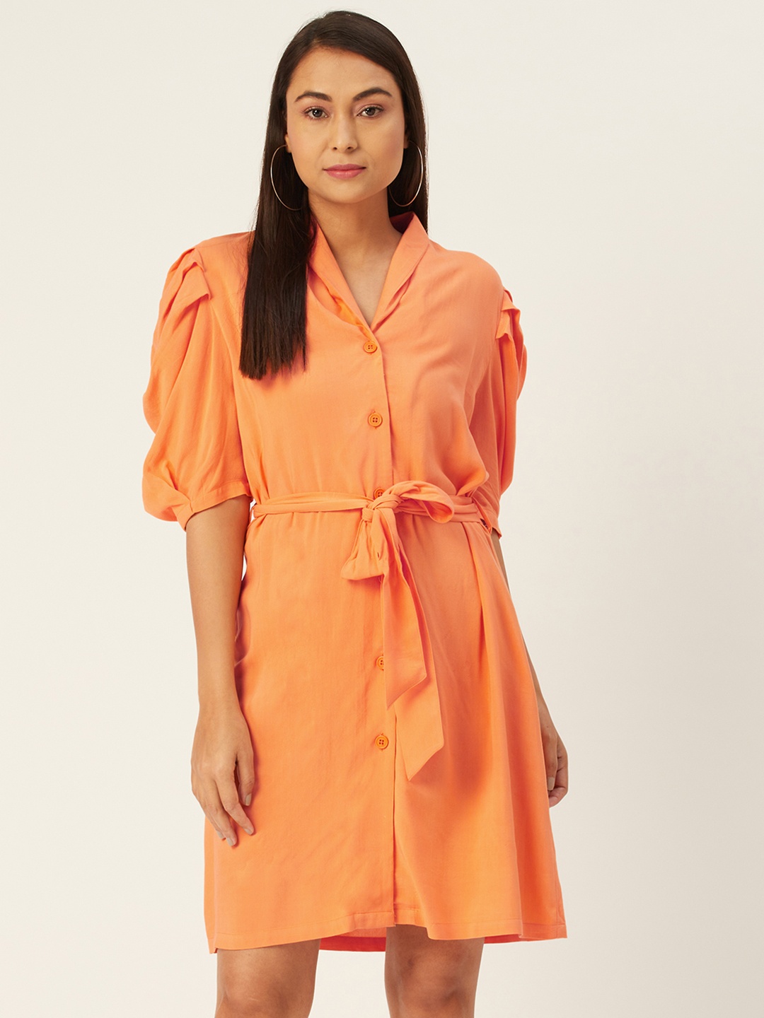 

DressBerry Orange Shirt Dress