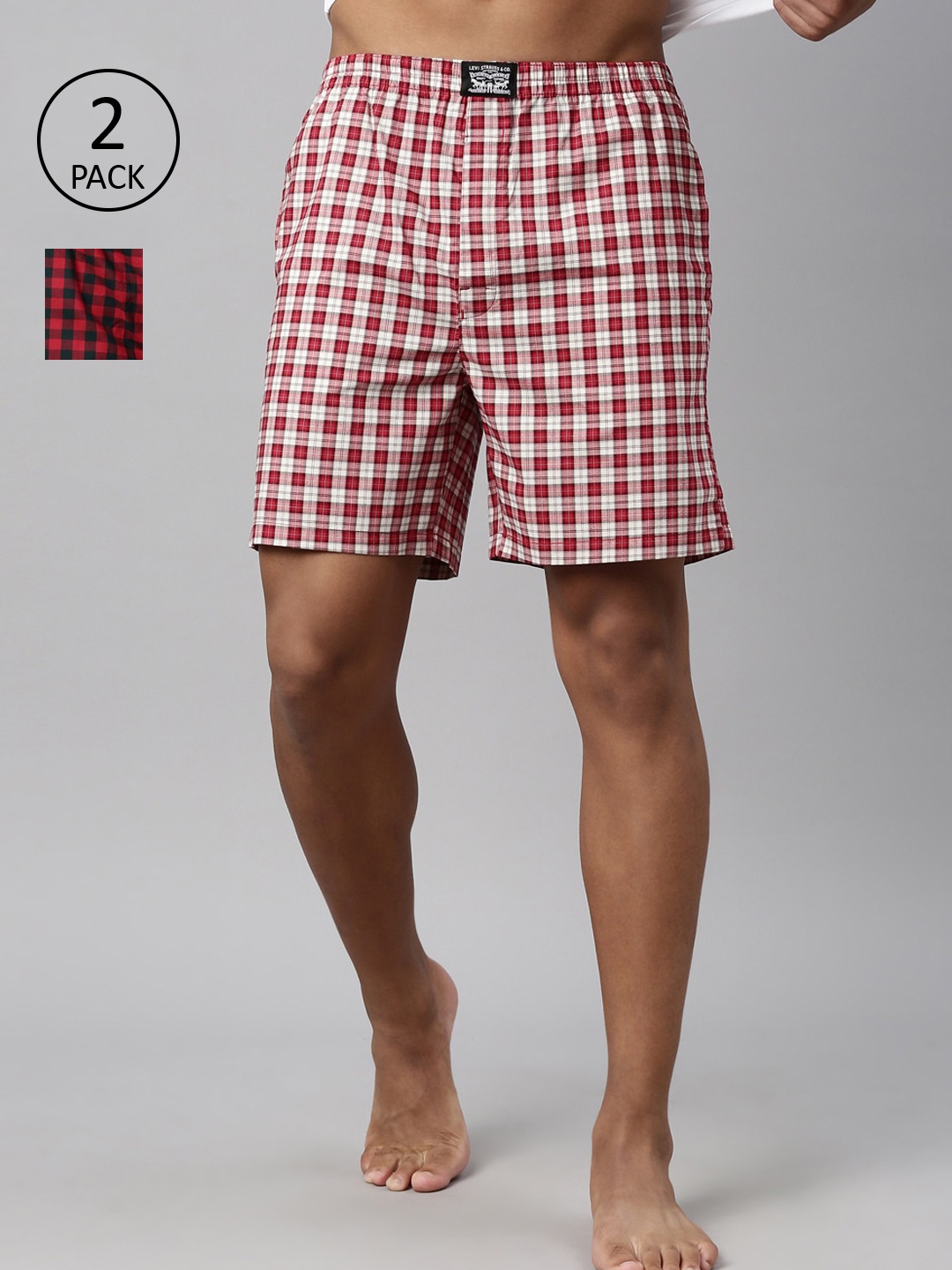 Levis Men Pack Of 2 Assorted Pure Cotton Boxers