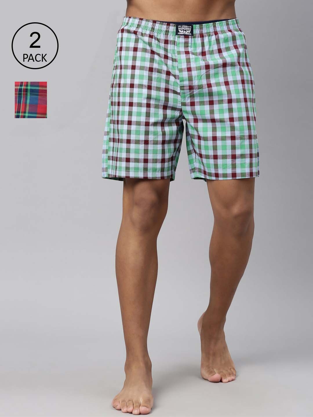 Levis Men Pack Of 2 Assorted Pure Cotton Boxers #068-BOXER SHORTS