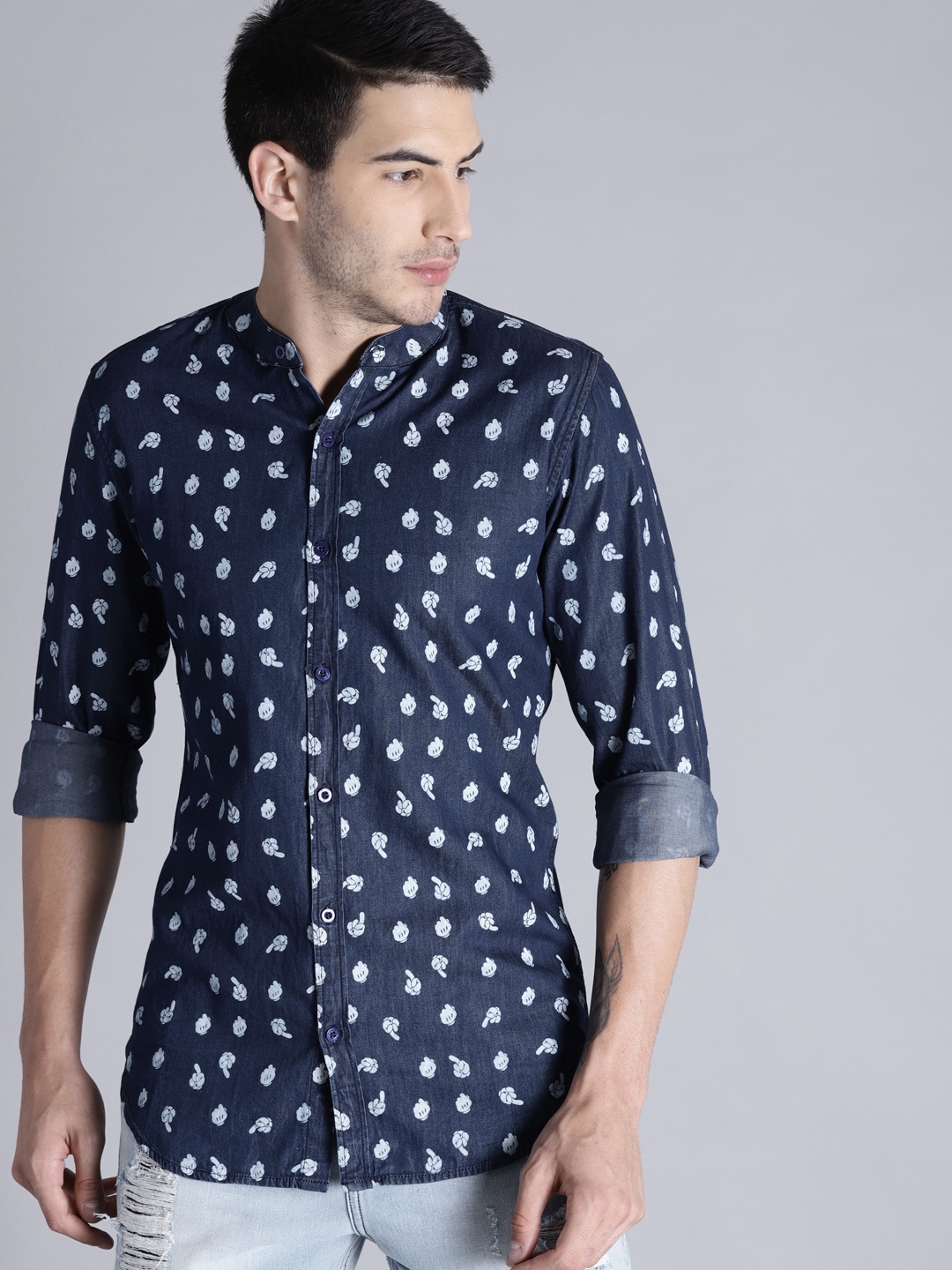 

Kook N Keech Disney Men Blue Regular Fit Printed Casual Shirt