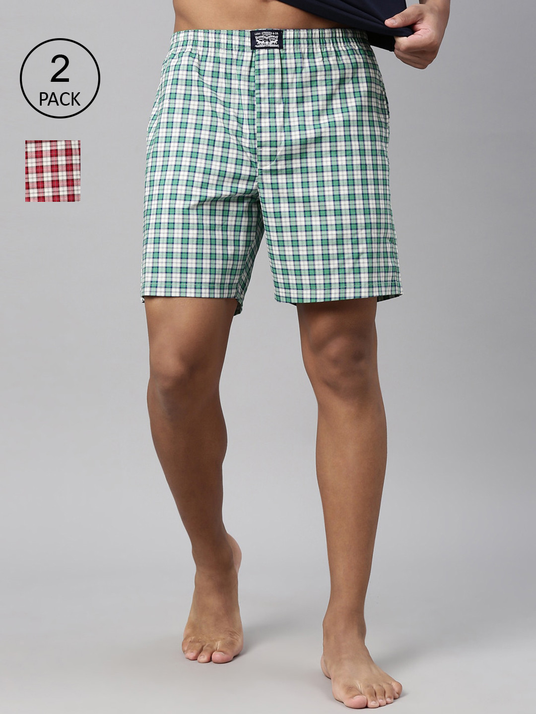 

Levis Men Pack Of 2 Assorted Pure Cotton Boxers #068-BOXER SHORTS
