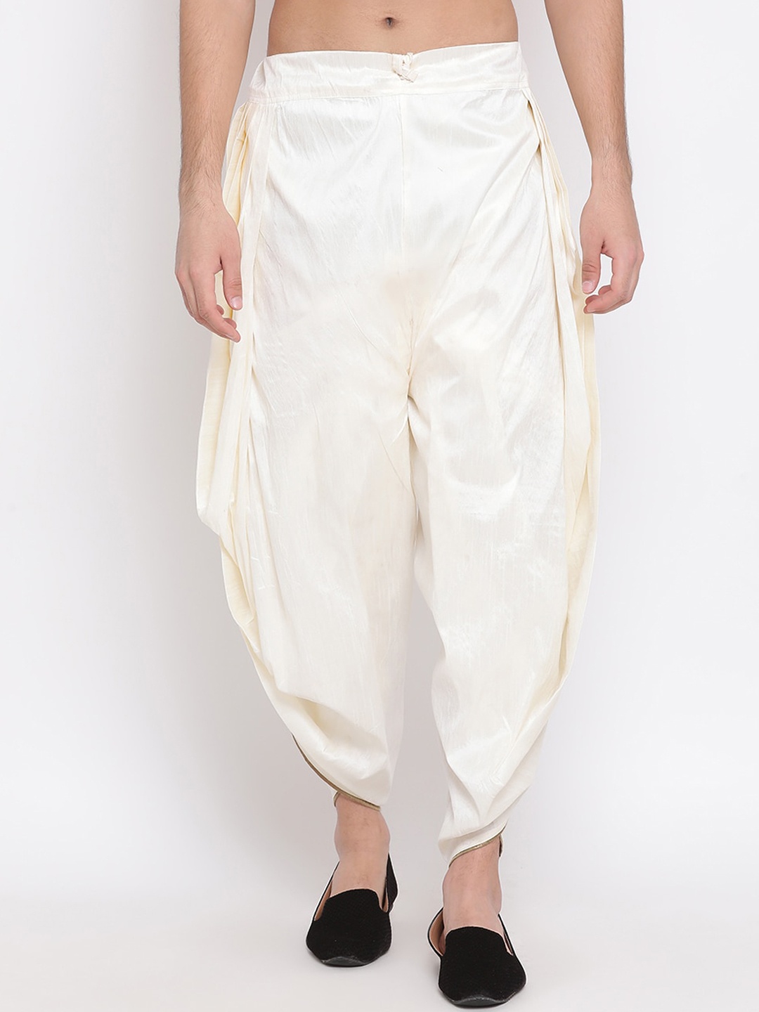 

VASTRAMAY Men Cream-Colored Solid Dhoti Pants