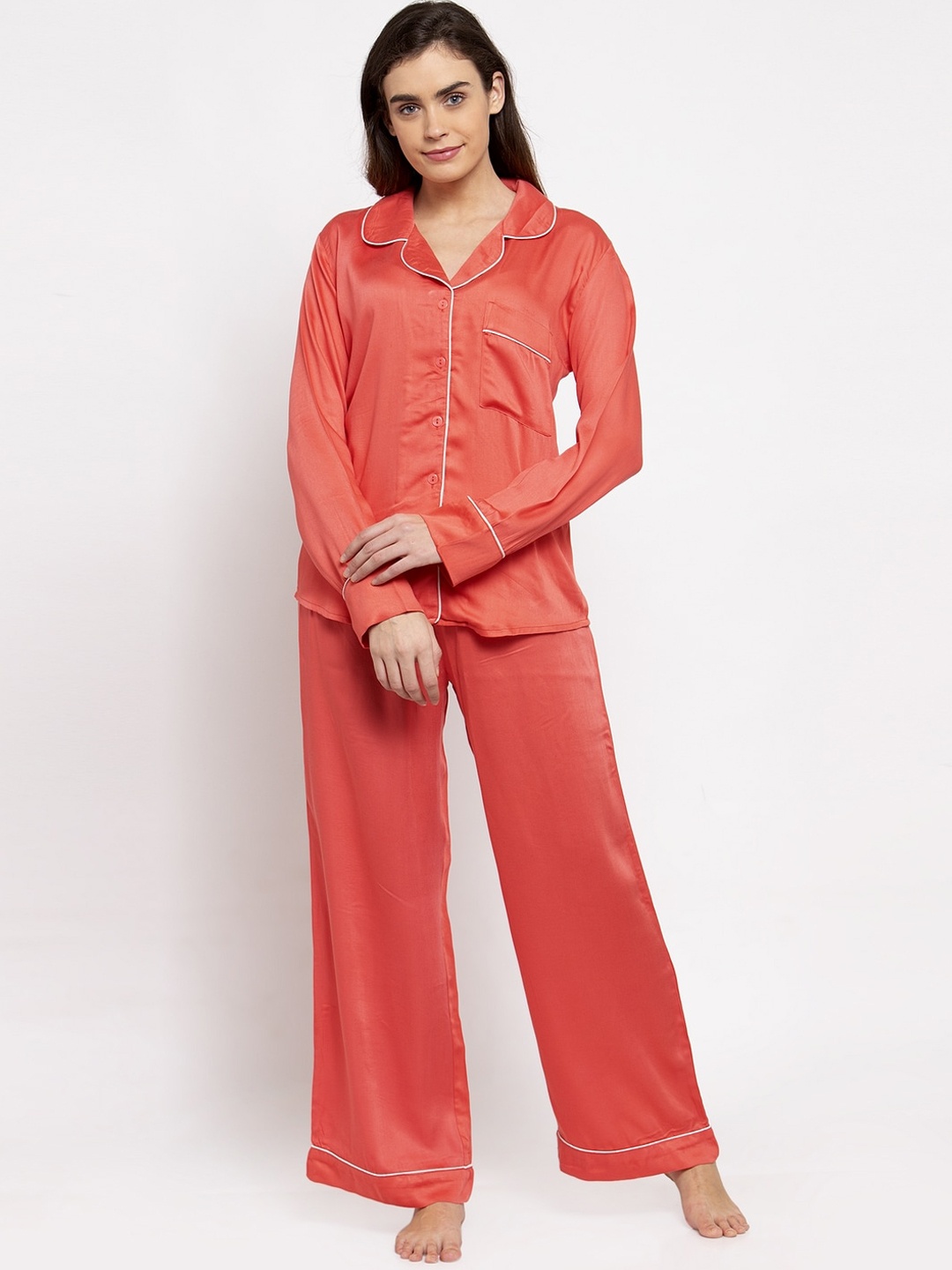 

DOOR74 Women Coral Printed Night suit
