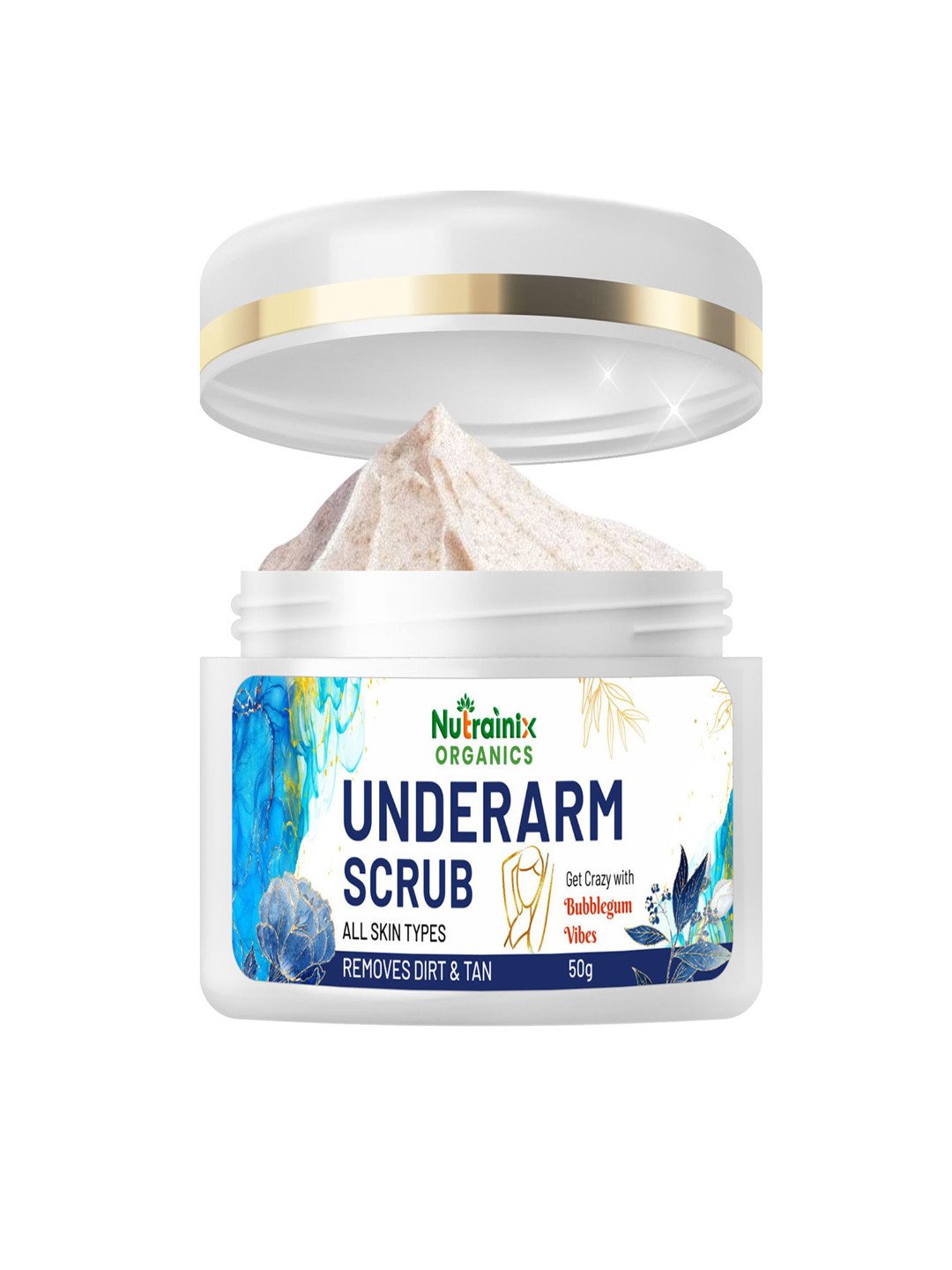 

Nutrainix Organics Peach Underarm Scrub, Keep Your Underarms Clean and Remove Tanning - 50g