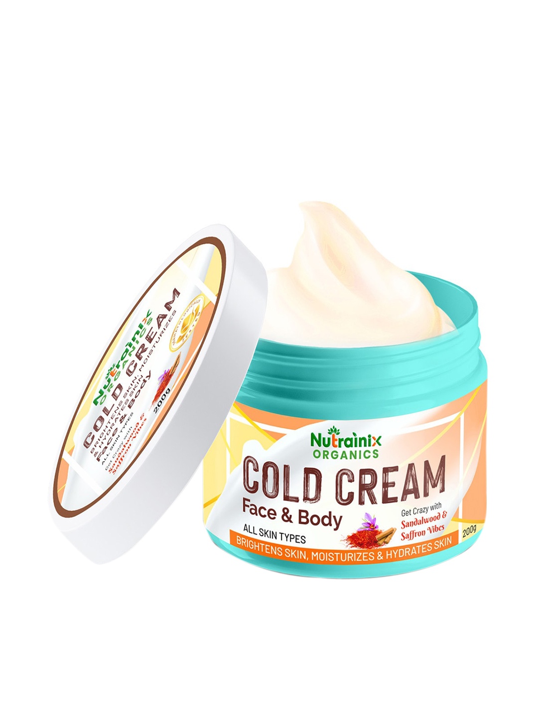 

Nutrainix Organics Brown Cold Cream with Sandalwood & Saffron Vibes - 200g