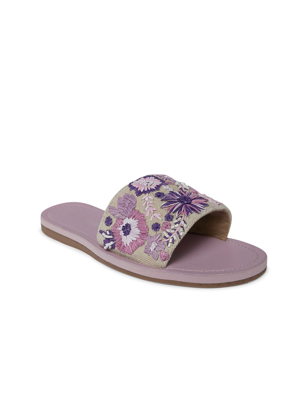 

Forever Glam by Pantaloons Women Lavender Printed Open Toe Flats