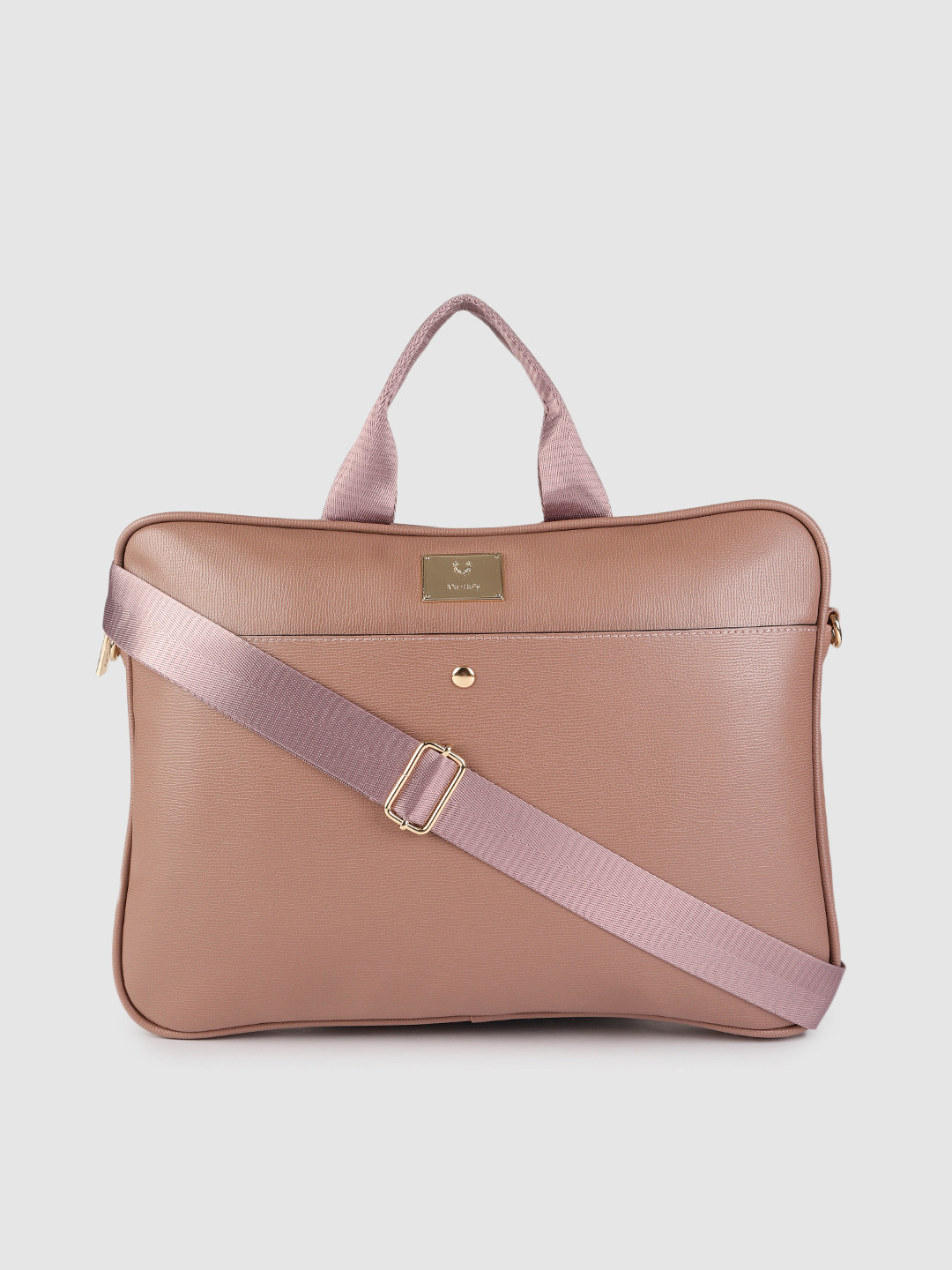 

Allen Solly Women Pink Solid Laptop Bag