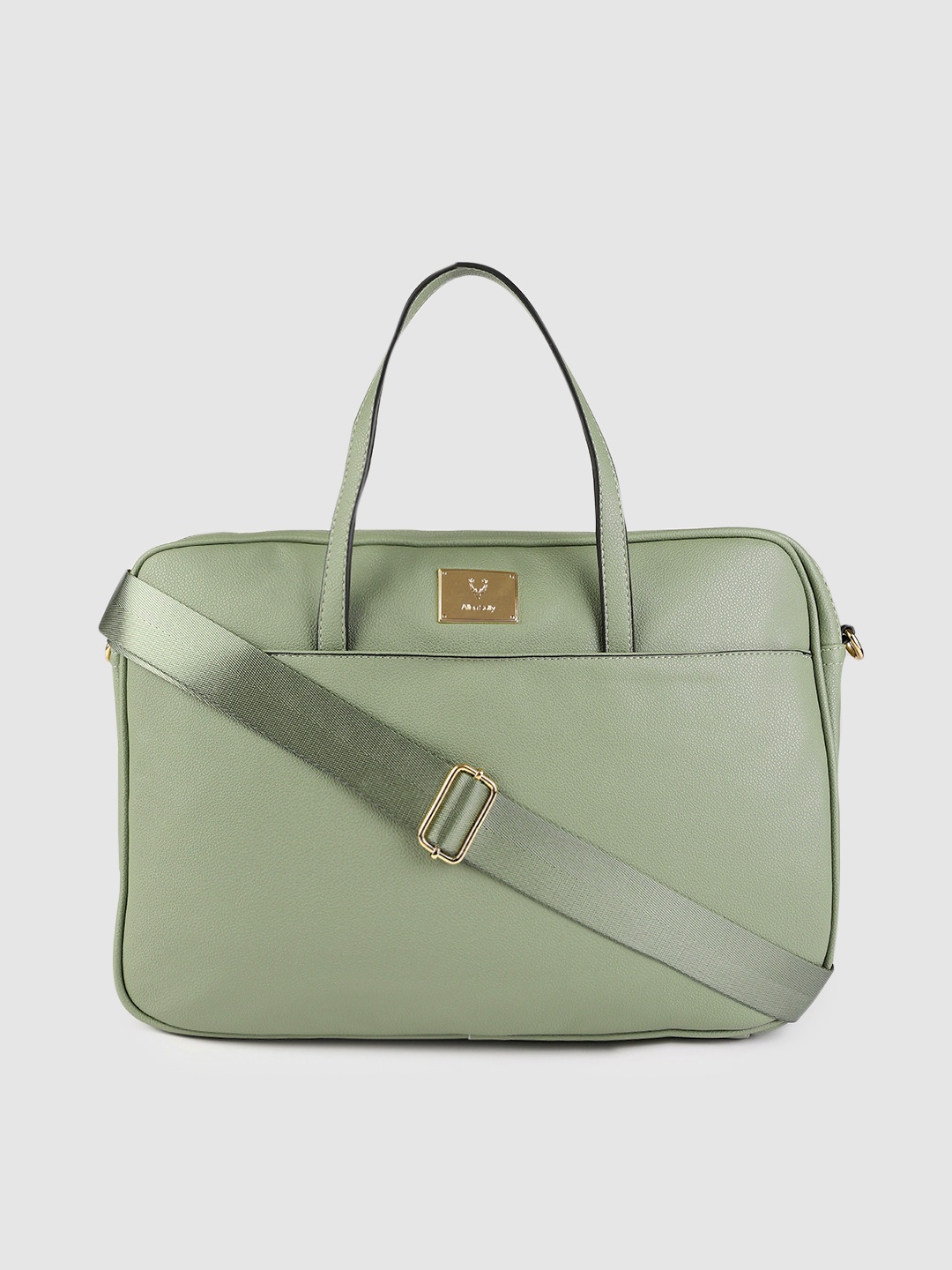 

Allen Solly Women Green Solid Laptop Bag