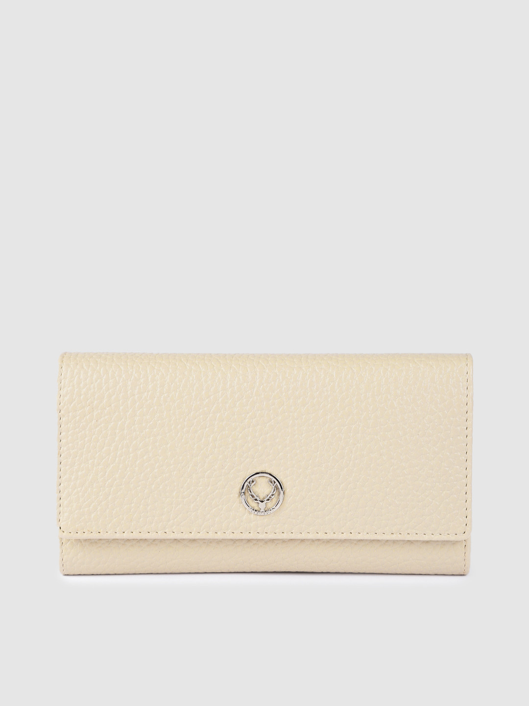 

Allen Solly Women Cream-Coloured Solid Two Fold Wallet