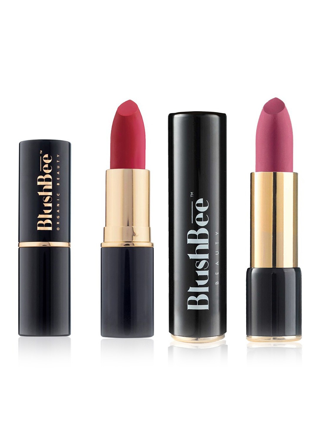 

BlushBee Beauty Set of 2 Lip Nourishing Lipsticks - Mystic Mauve BB04 & Flamenco Red BB10