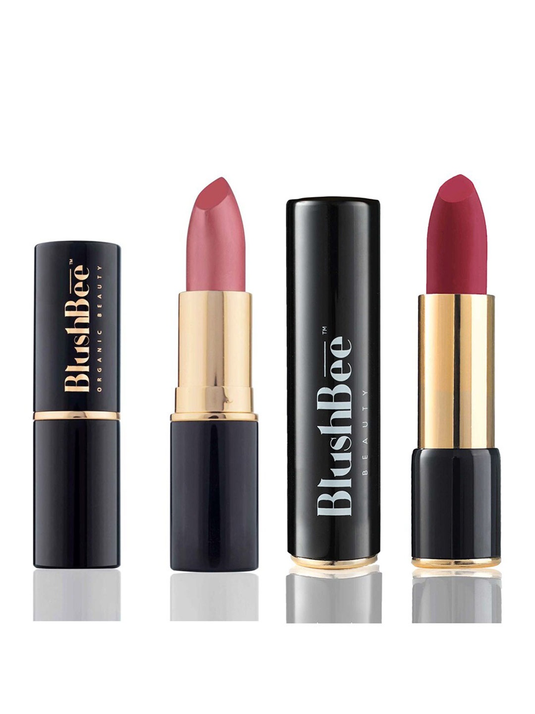 

BlushBee Beauty Set of 2 Lip Nourishing Lipsticks - Deep Hue Maroon BB02 & Spring BB12
