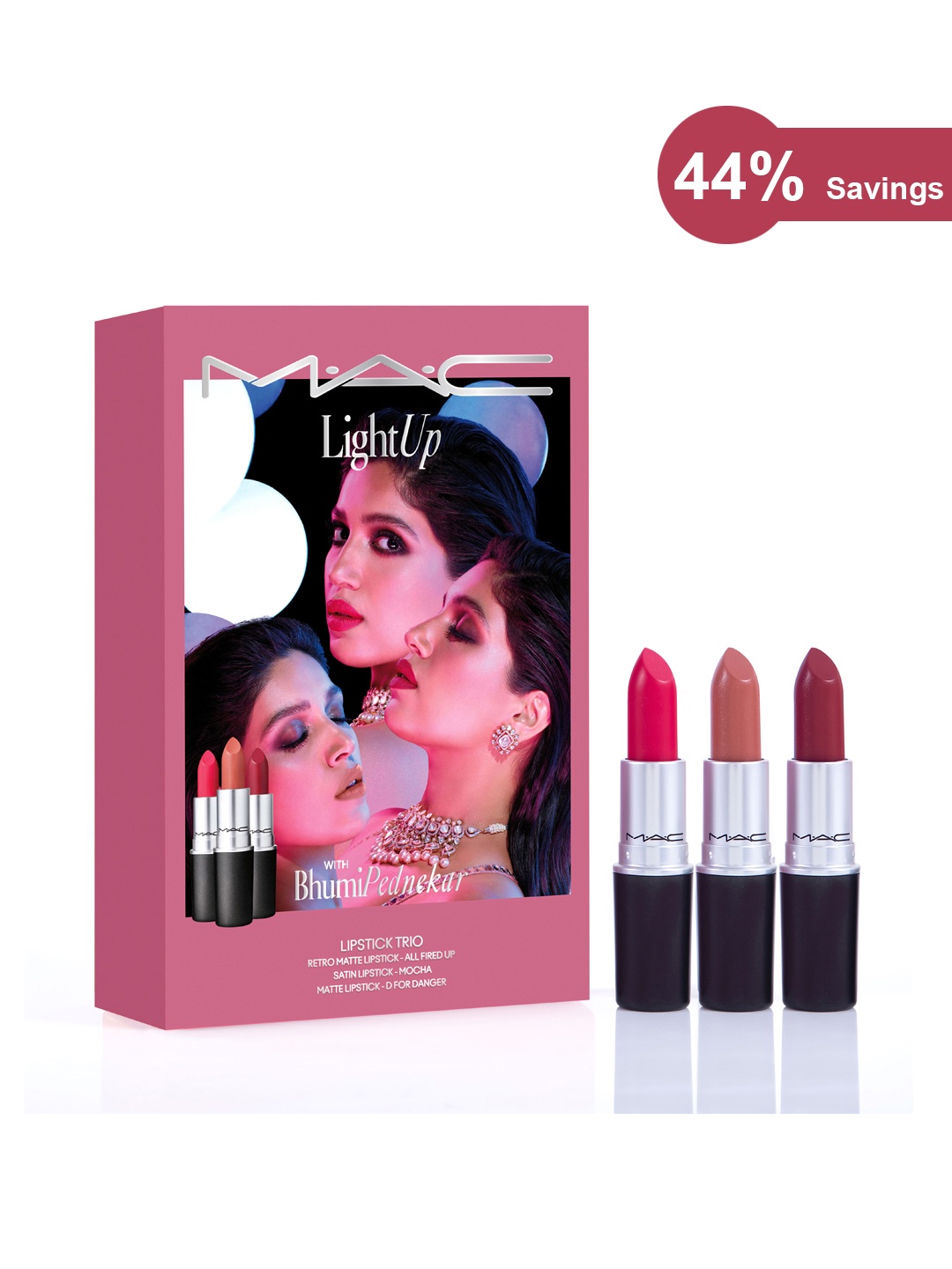 

M.A.C Light Up Lipstick Trio - 3 g Each, Red