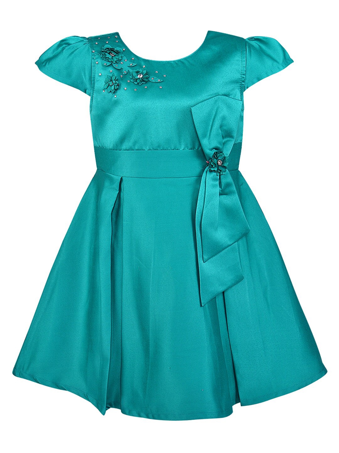 

Wish Karo Green Satin Dress