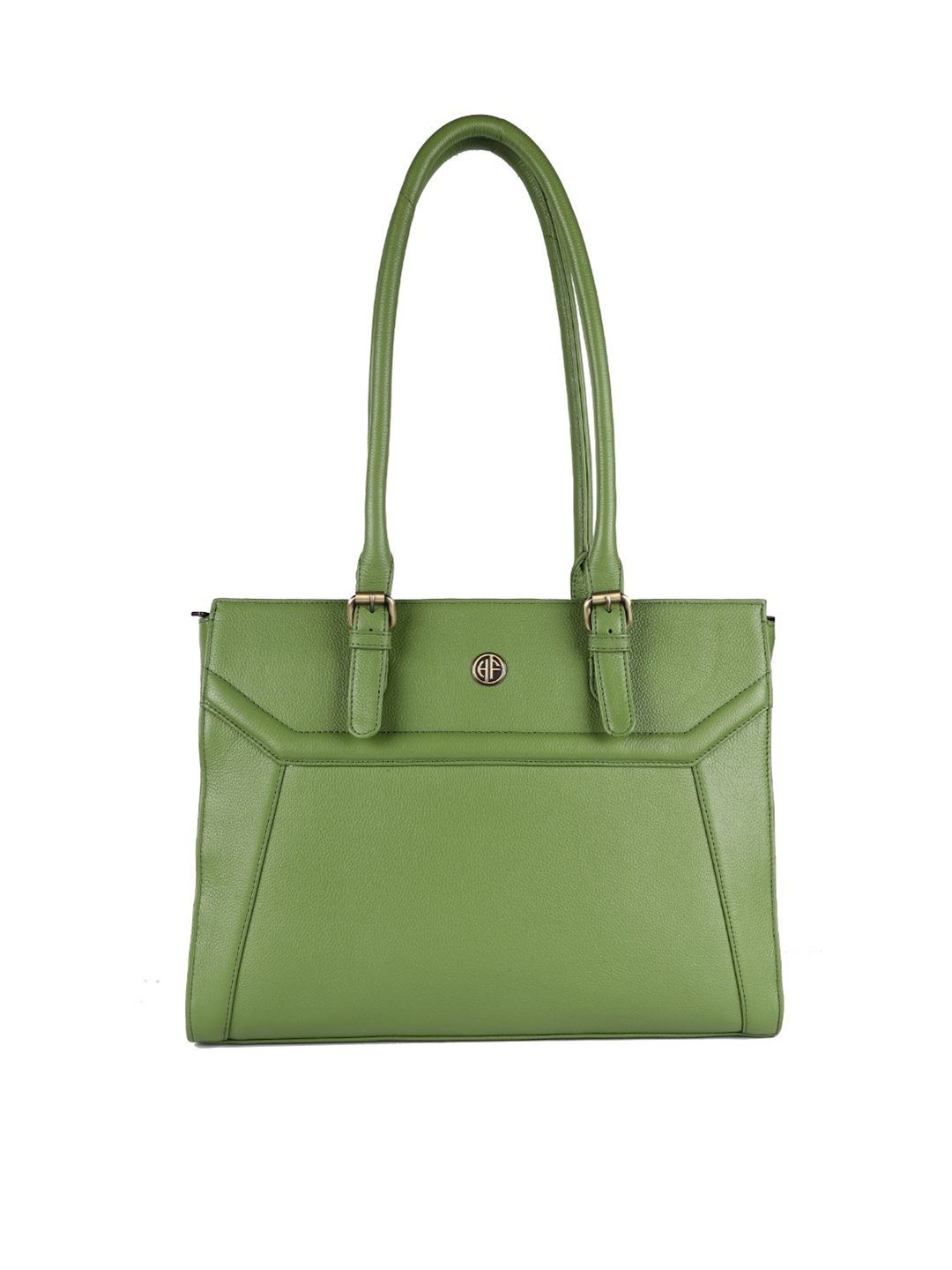 

HAMMONDS FLYCATCHER Women Green Leather Laptop Bag