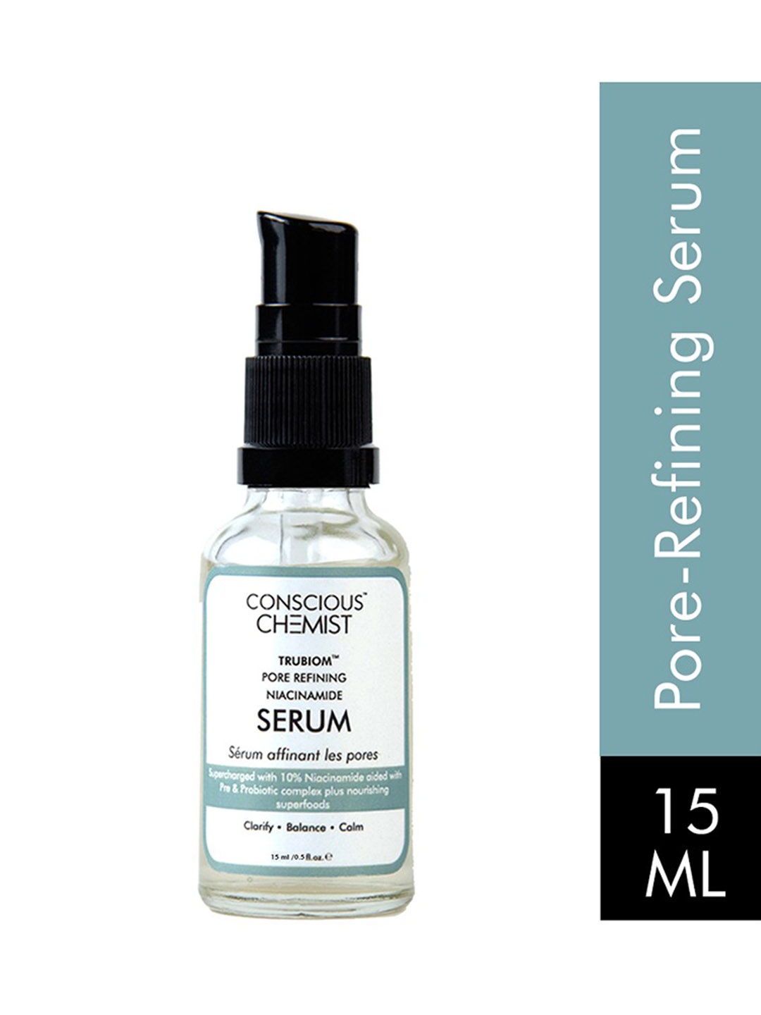 

Conscious Chemist Pore Refining Serum 10% Niacinamide & Probiotics, White