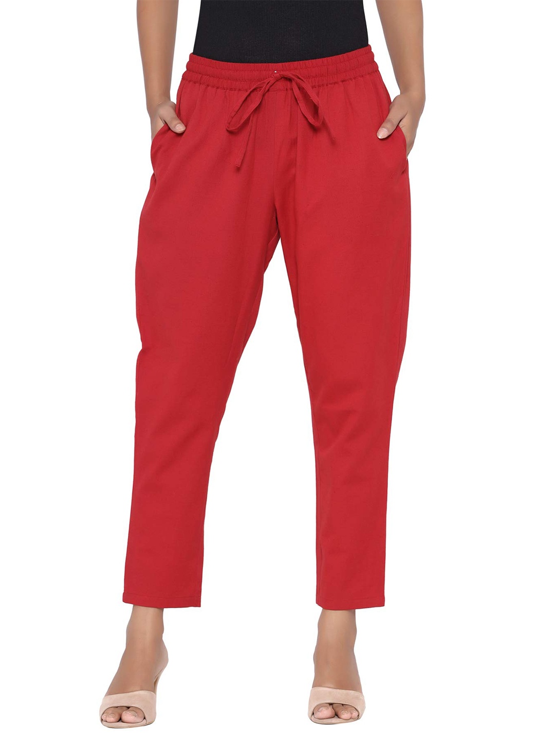

ADEESHA Women Red Palazzos