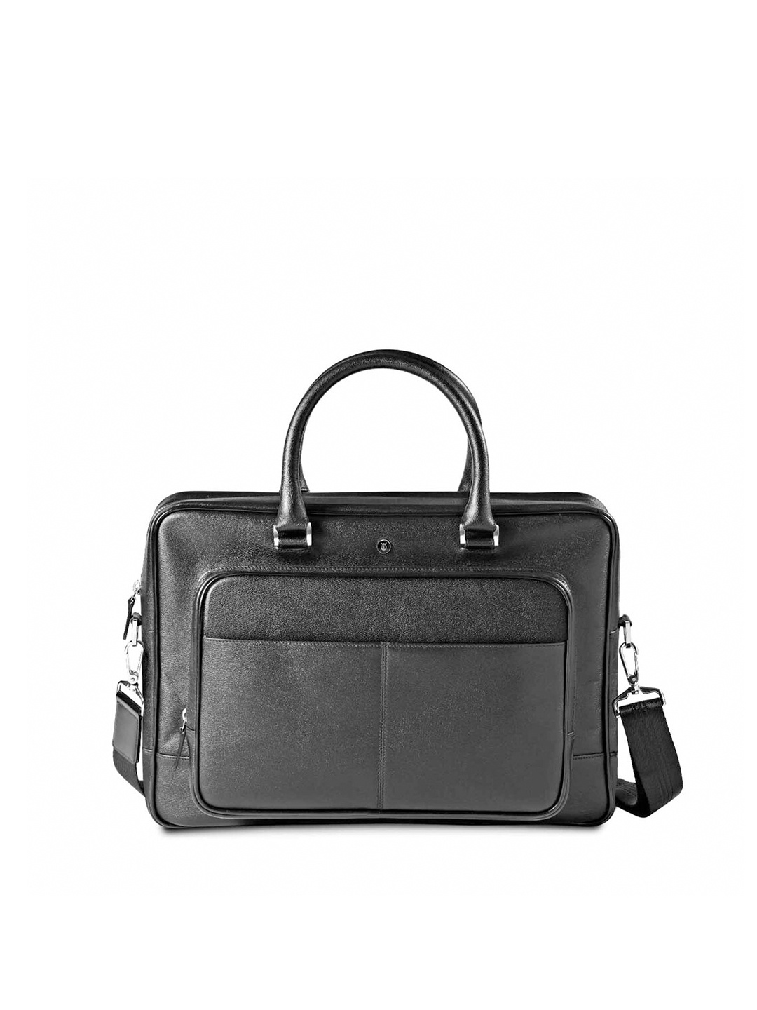 

Lapis Bard Men Black Leather Laptop Bag