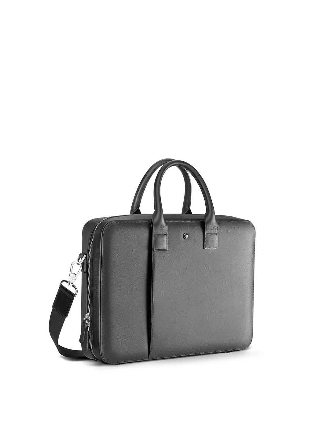 

Lapis Bard Men Black Leather Laptop Bag