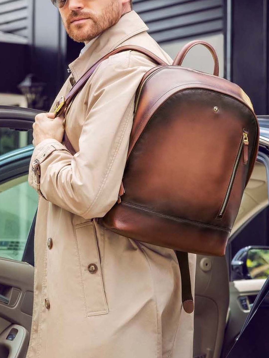 Lapis Bard Coganc Ducorium Hampton 14Inch Laptop Backpack Bag, Brown