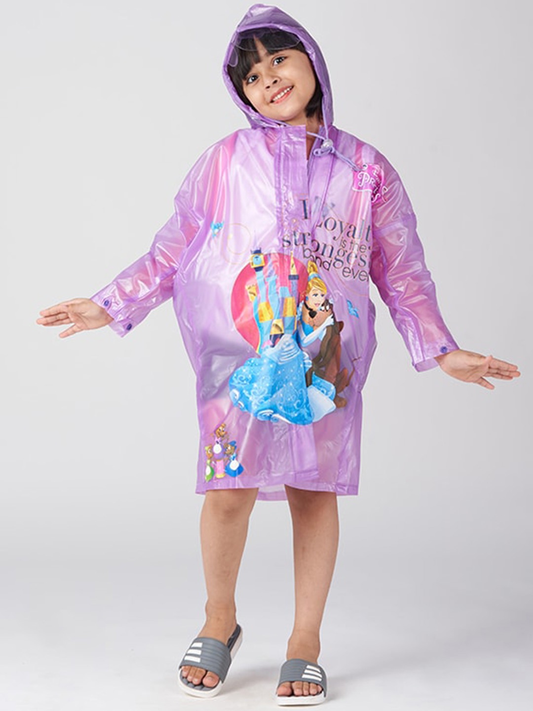 

Zeel Girls Purple & Blue Printed Rain Jacket