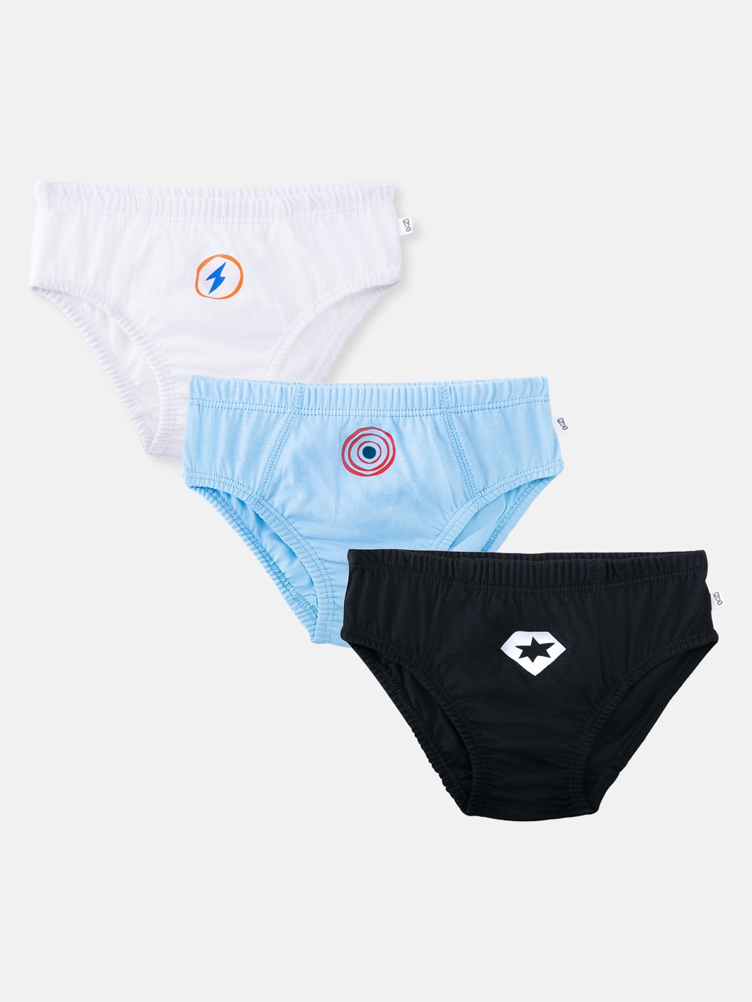 

You Got Plan B Boys Pack Of 3 Printed Pure Cotton Basic Briefs, Multi