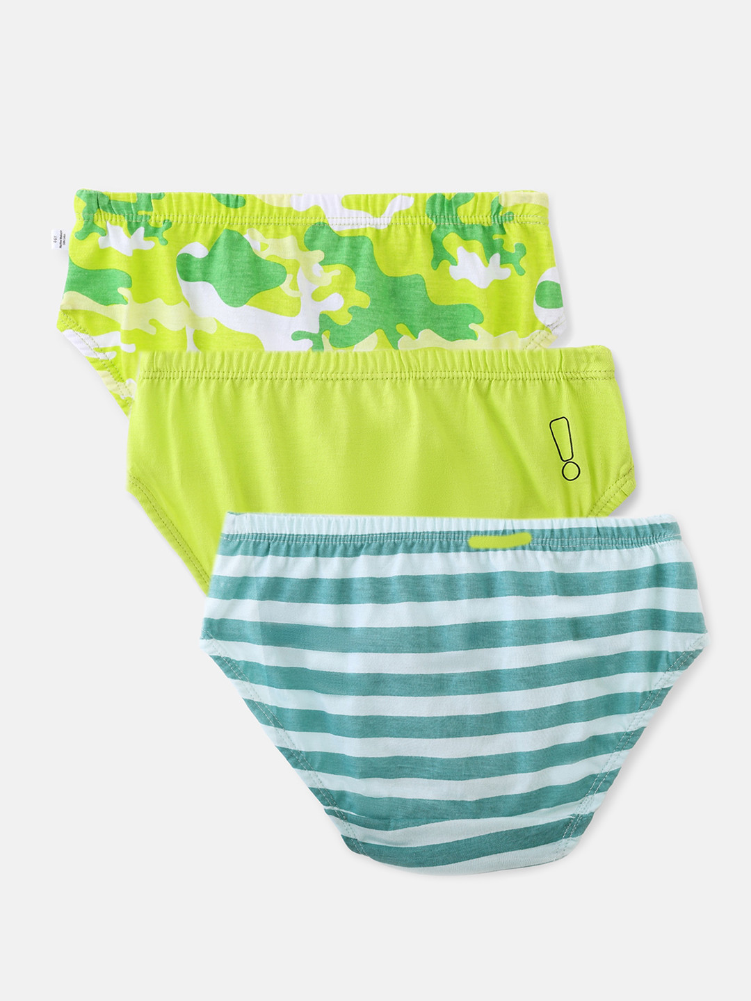 

You Got Plan B Boys Pack Of 3 Printed Pure Cotton Mid-Rise Briefs, Blue