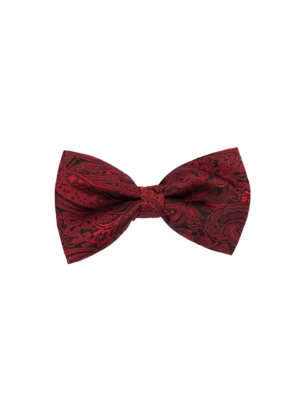 

The Tie Hub Men Maroon & Black Printed Bow Tie