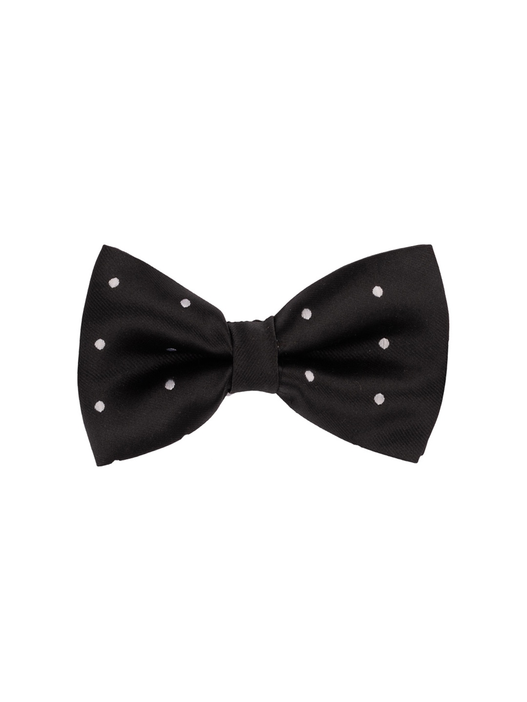 

The Tie Hub Men Black & White Woven Design Bow Tie