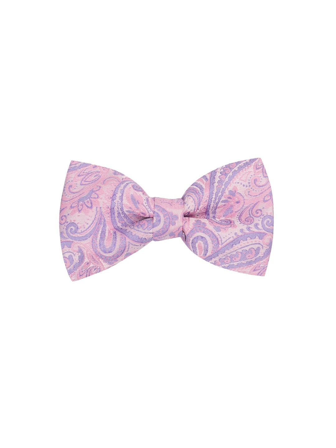 

The Tie Hub Men Pink & Blue Woven Design Bow Tie
