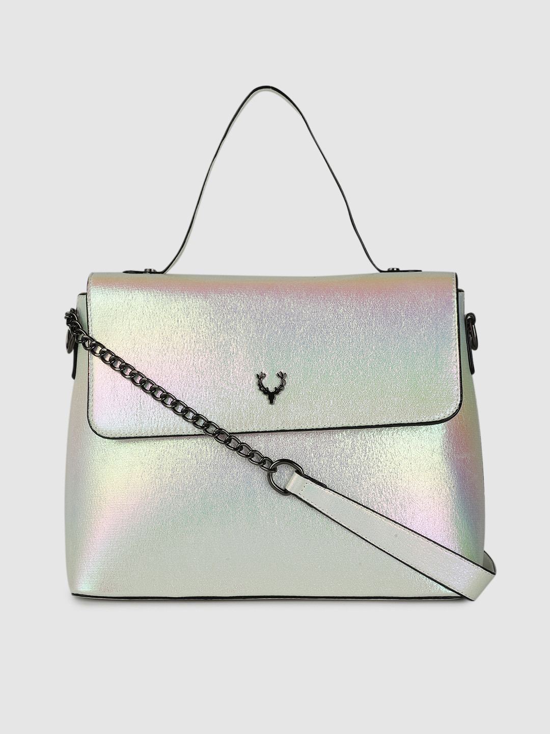 

Allen Solly Mettalic-Toned Satchel, Metallic