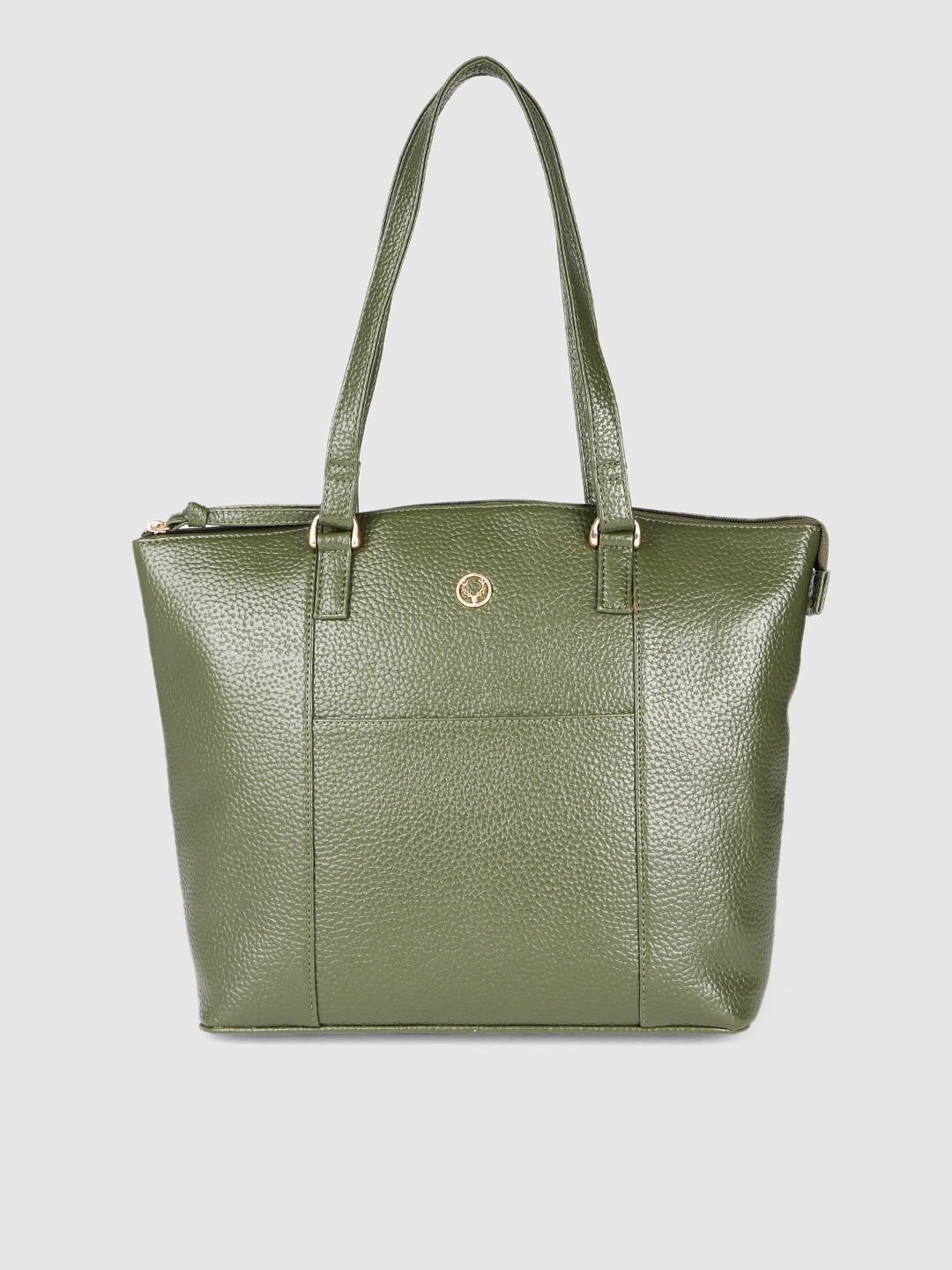 

Allen Solly Women Olive Green Textured Structured Shoulder Bag