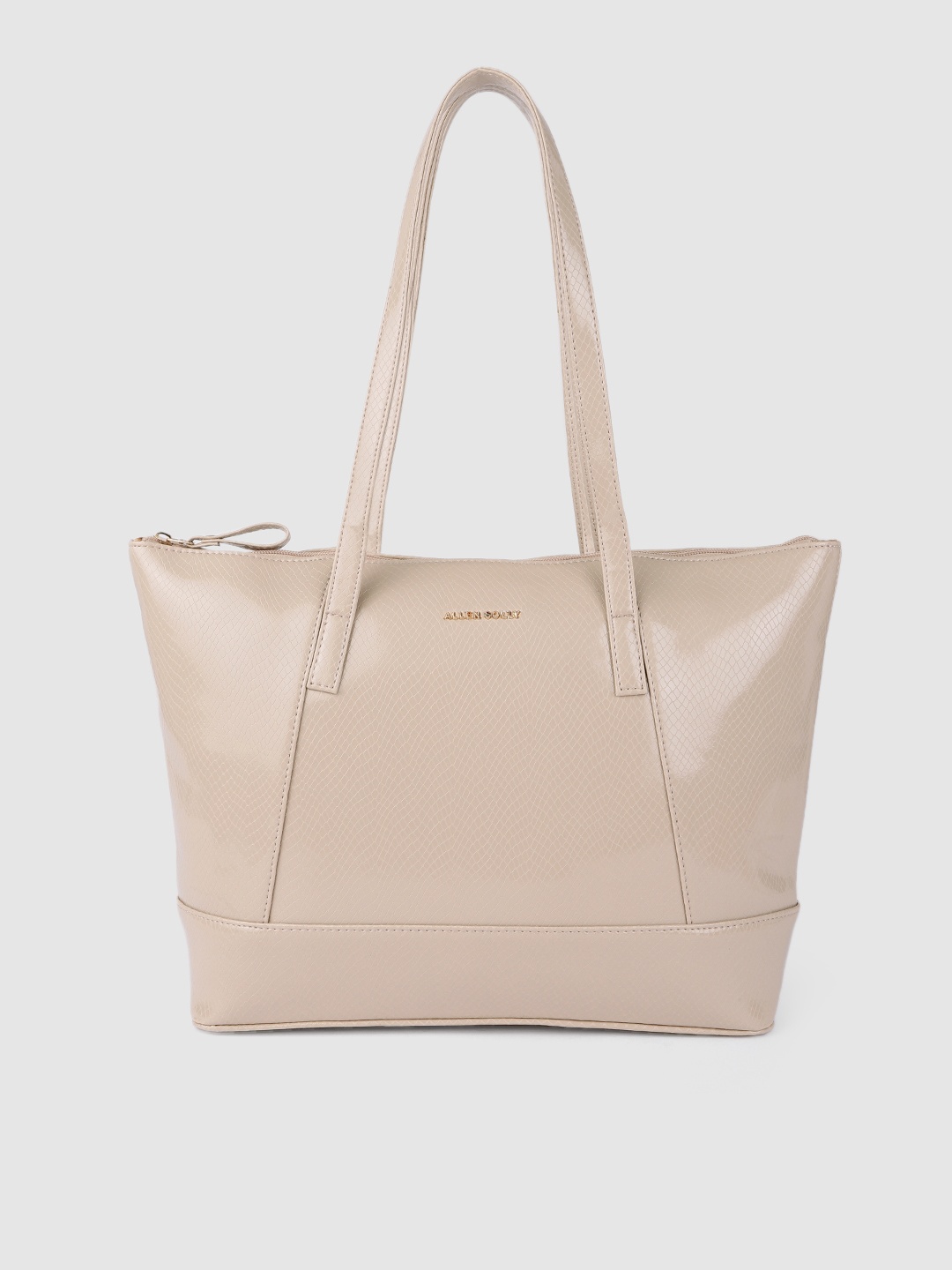

Allen Solly Women Beige Animal Textured Structured Shoulder Bag