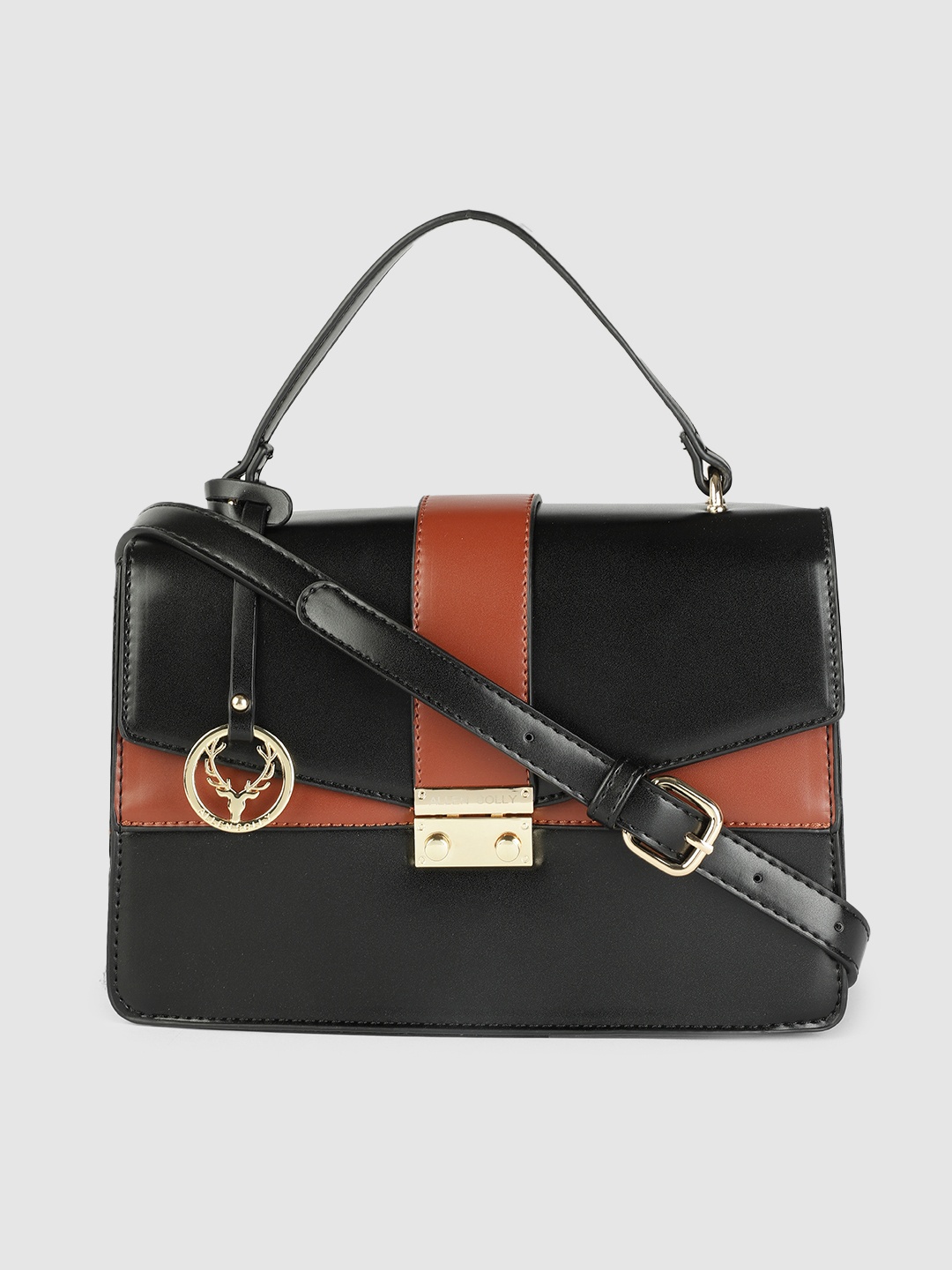 

Allen Solly Black Solid Satchel