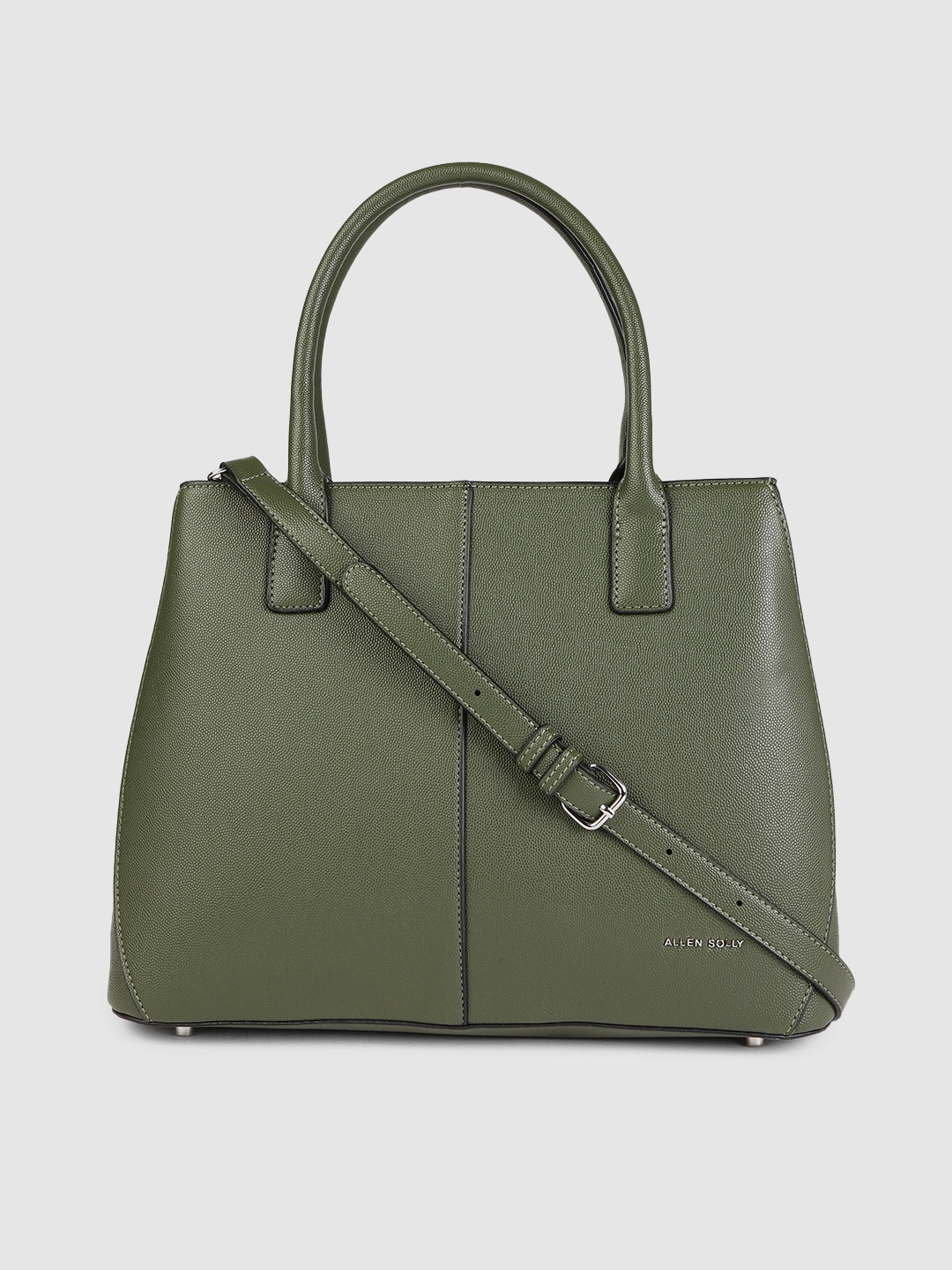 

Allen Solly Olive Green Solid Handheld Bag