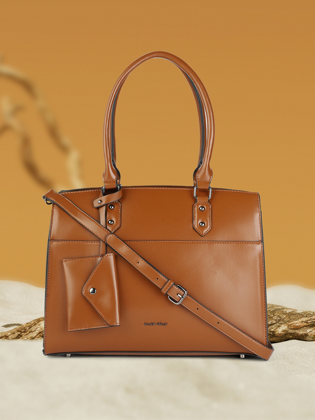 

Allen Solly Women Tan Brown Structured Shoulder Bag