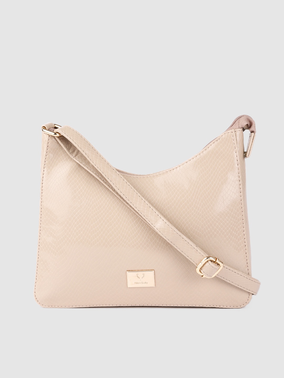 

Allen Solly Women Beige Textured Structured Sling Bag