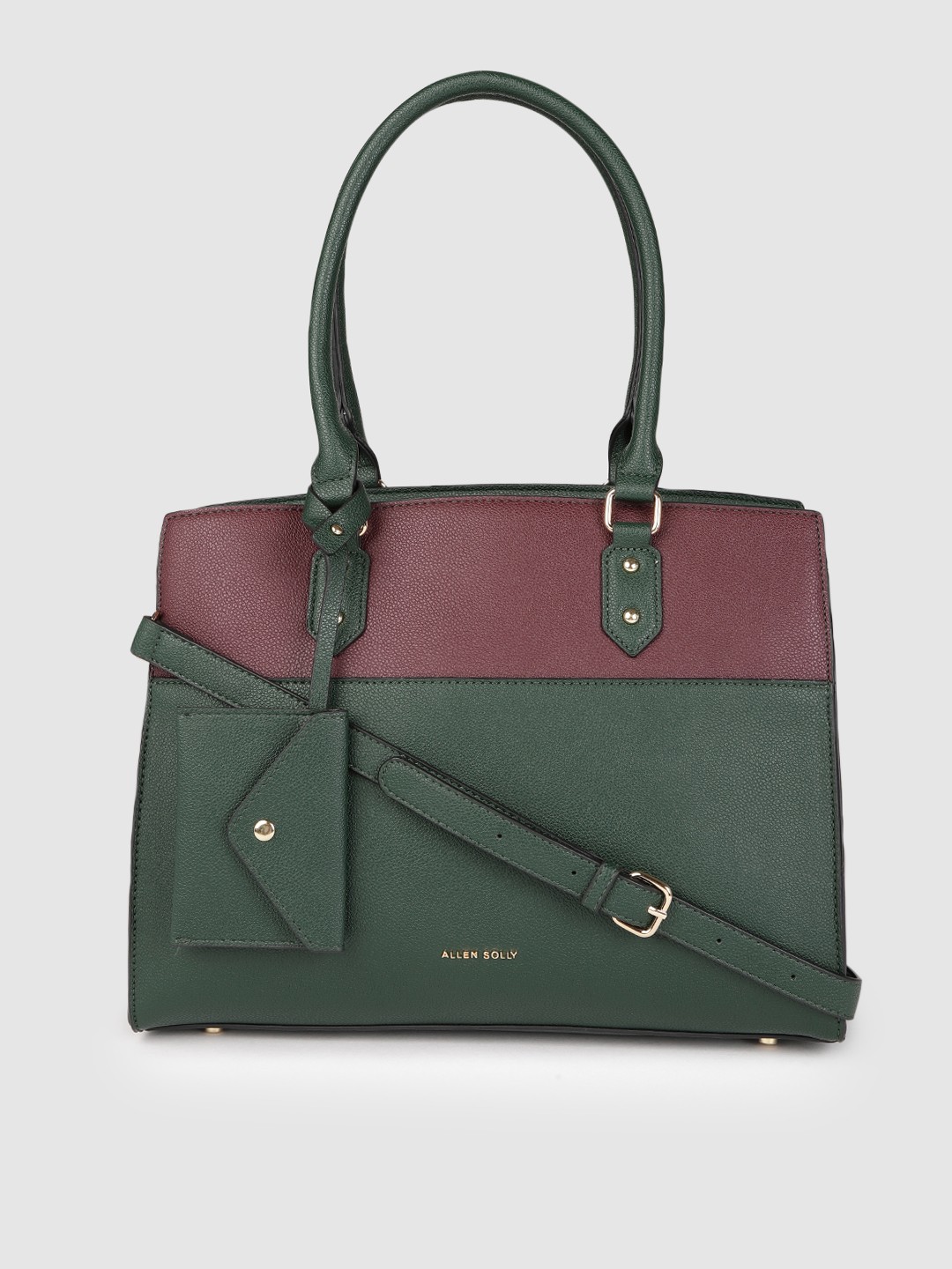 

Allen Solly Women Green Colourblocked Structured Shoulder Bag