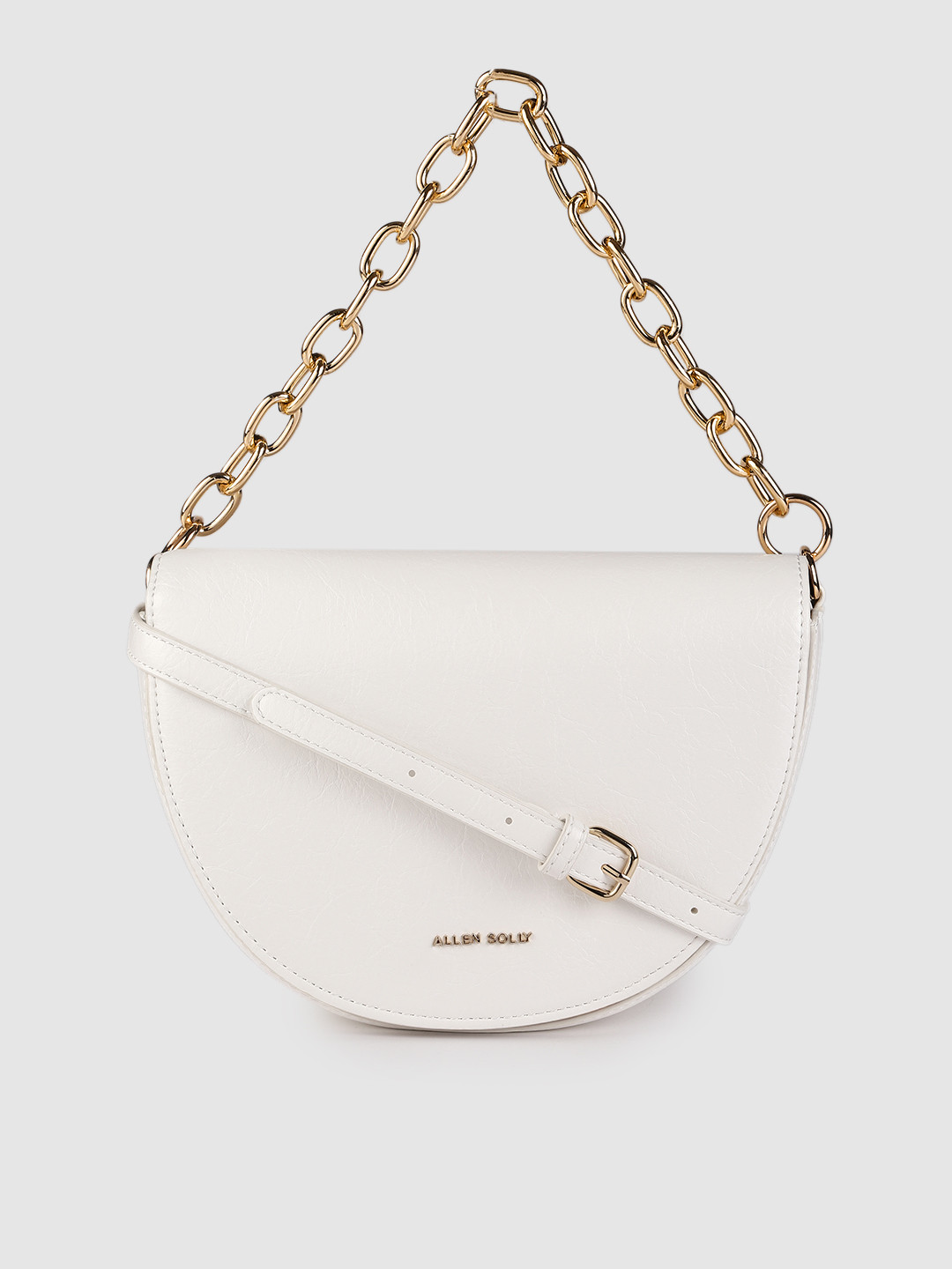 

Allen Solly Women White Half Moon Satchel