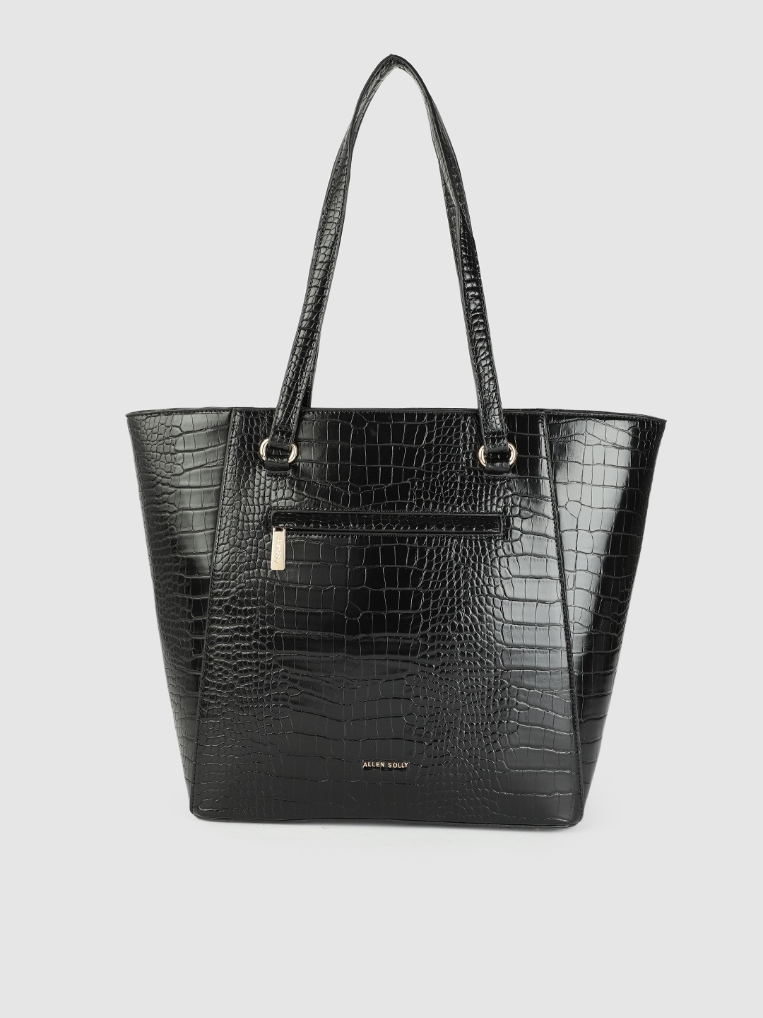 

Allen Solly Women Black Animal Textured Oversized Structured Shoulder Bag