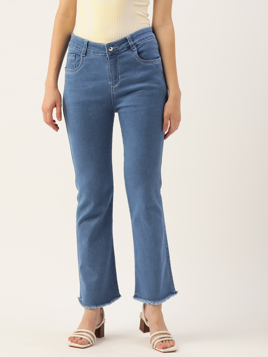 

BROOWL Women Blue London High-Rise Stretchable Cotton Jeans