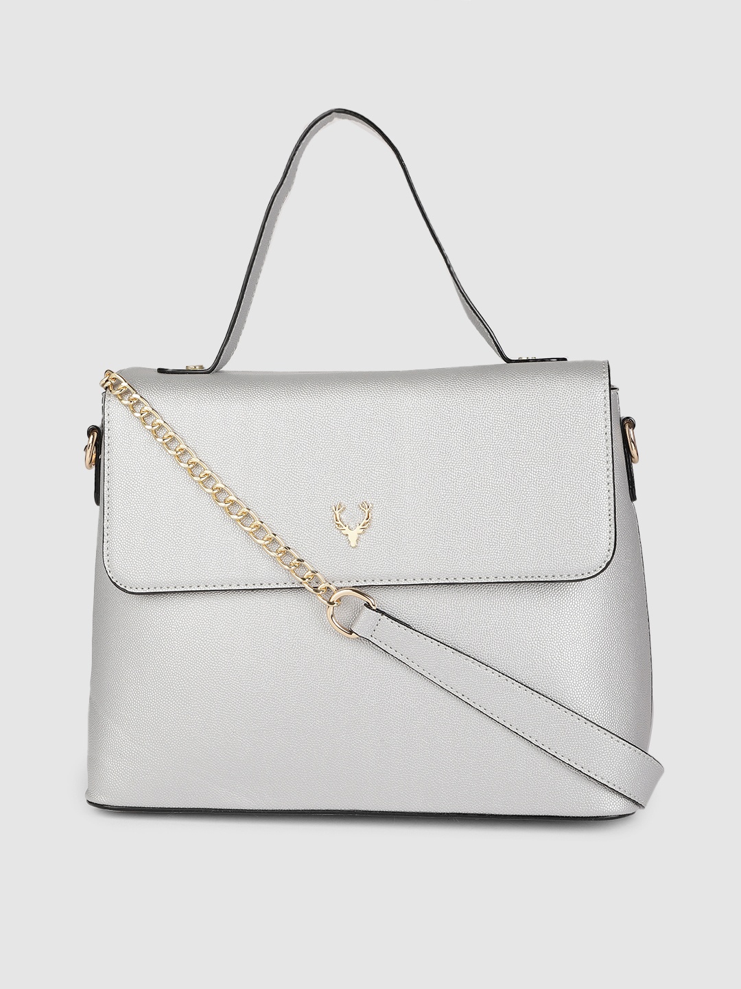 

Allen Solly Silver-Toned Solid Satchel