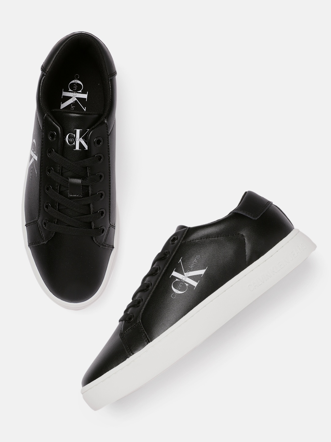 

Calvin Klein Men Black Leather CLASSIC CUPSOLE LOW LTH Sneakers