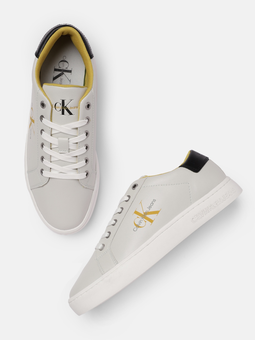 

Calvin Klein Men Grey CLASSIC CUPSOLE Leather Sneakers
