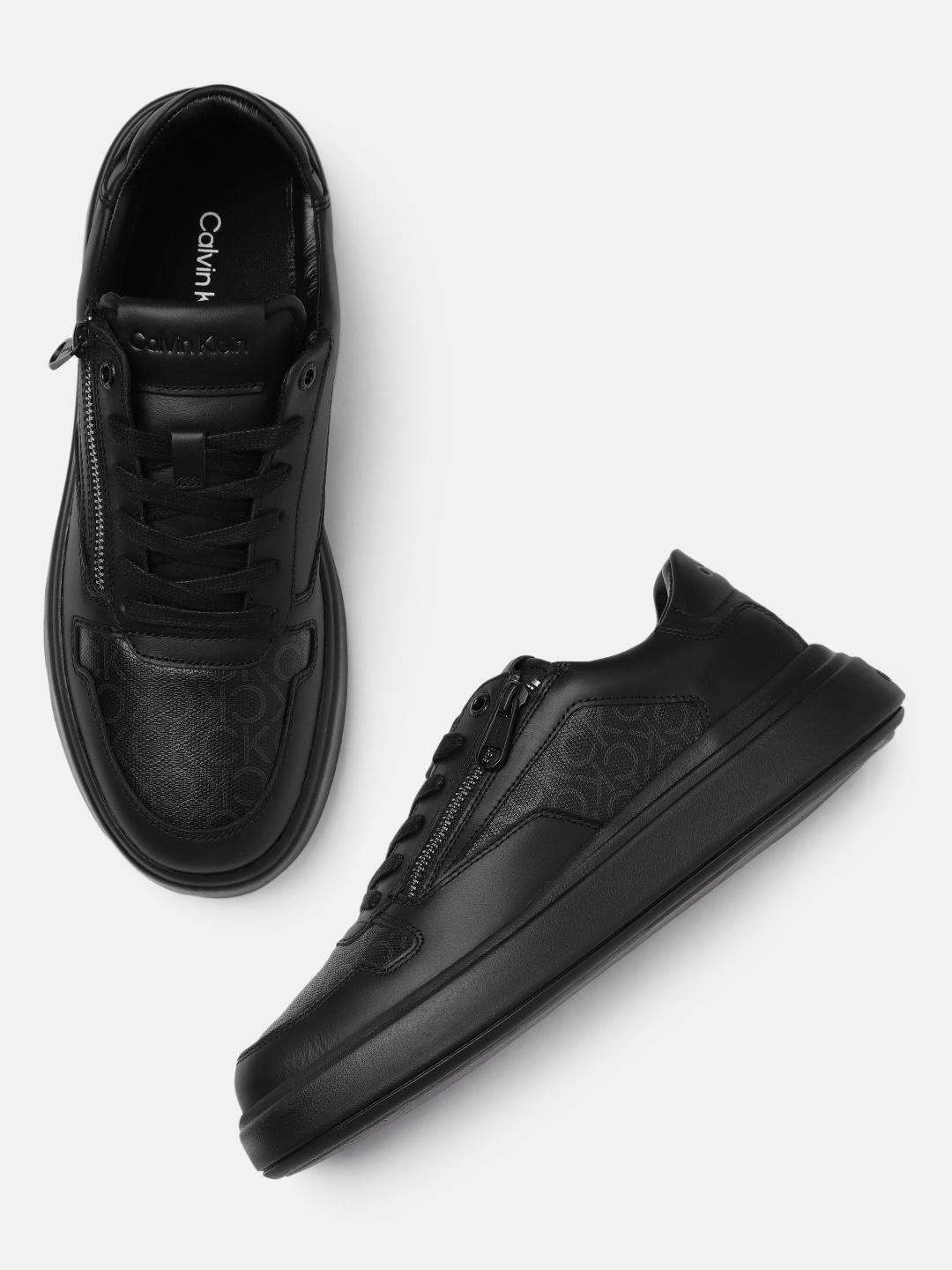 

Calvin Klein Men Black Brand Logo Printed Sneakers